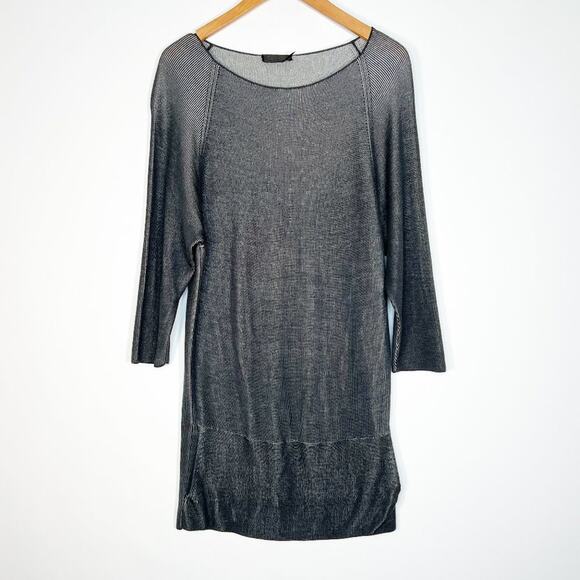 Calvin Klein Grey Long Sleeve Knit Dress - Picture 1 of 11